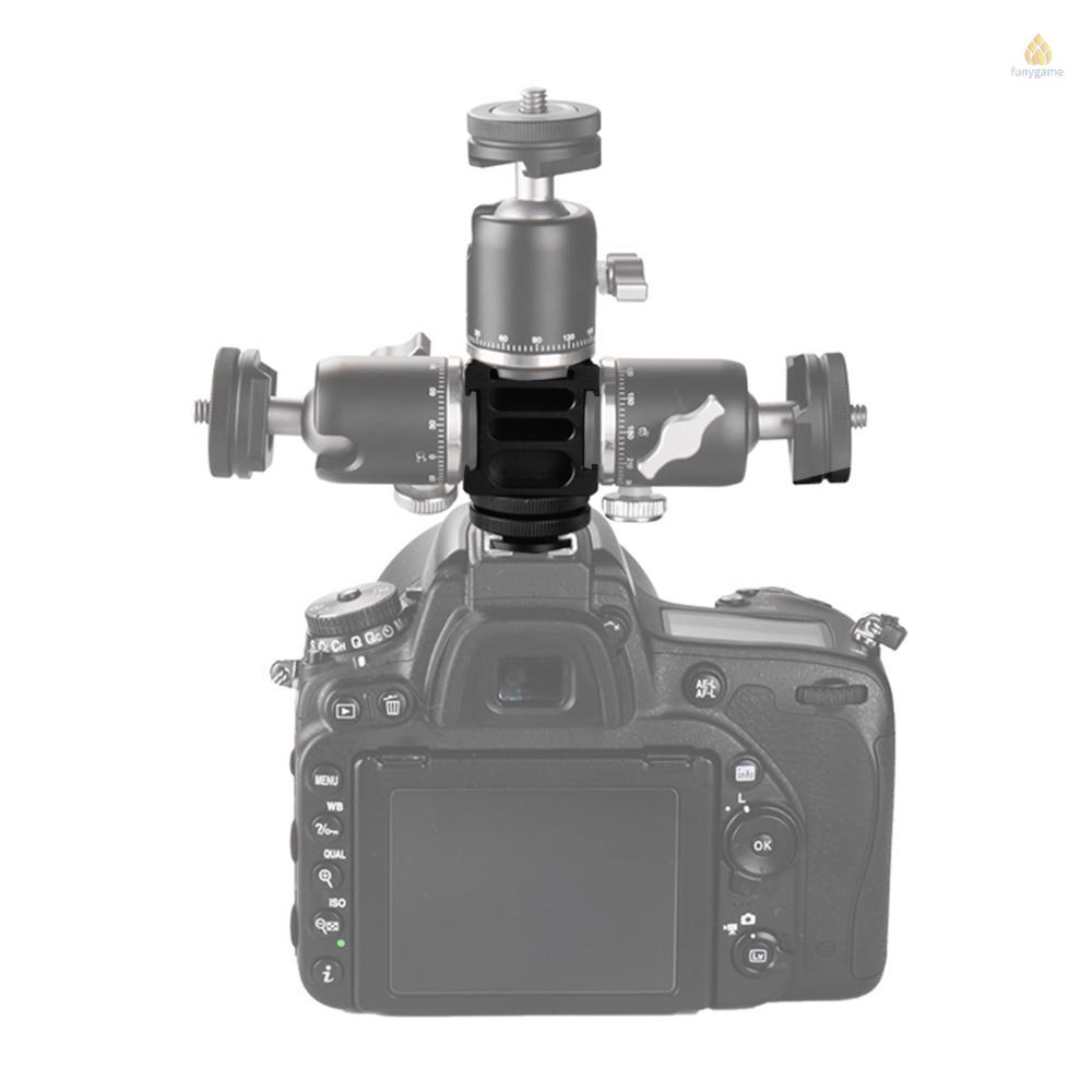 Giá Đỡ Hợp Kim Nhôm Kèm Ốc Vít 4 Ngàm 1 / 4 Inch Chuyên Dụng Cho Microphone / Đèn LED / Camera DSLR