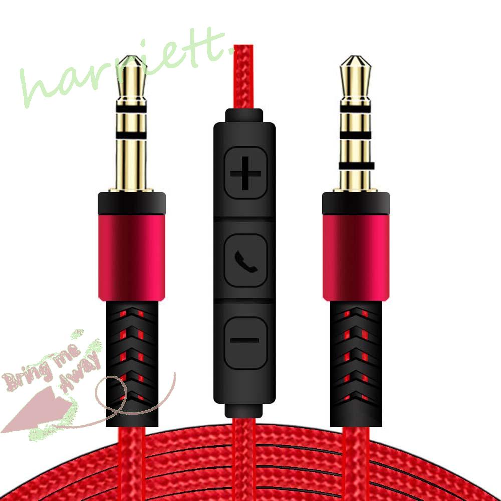 Dây Cáp Âm Thanh Cho Điện Thoại|Dây Nylon Bện Phích Cắm Aux Cho Xe Hơi