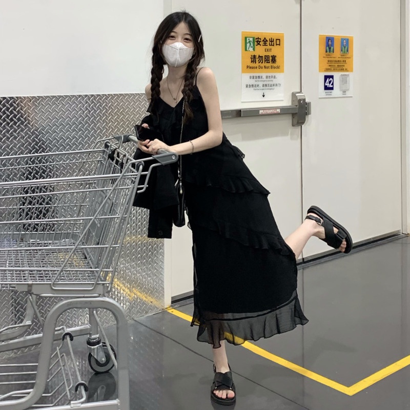 Đầm MIDI Hai Dây Thời Trang Mùa Hè Cho Nữ