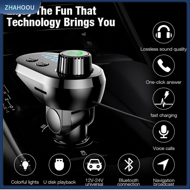 ☃Phụ Kiện Trang Trí Nhà Cửa Kiểu Dáng Dễ Thương Xinh Xắn☃ Máy Nghe Nhạc Mp3 Bluetooth Không Dây Kèm Cáp Sạc Usb Chuyên Dụng Cho Xe Hơi