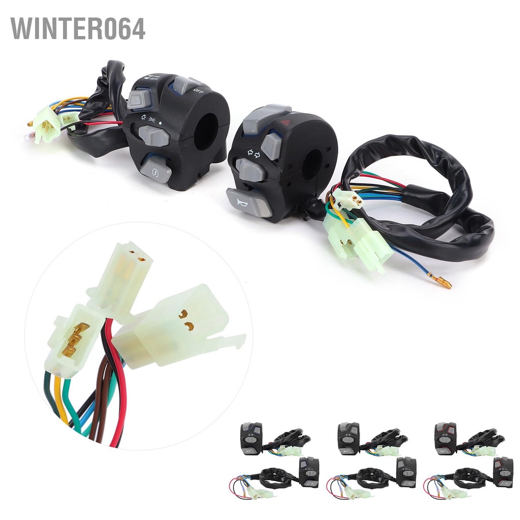 Winter064 Nút điều khiển công tắc tay lái xe máy 22mm Chống nước phổ biến cho đèn báo rẽ