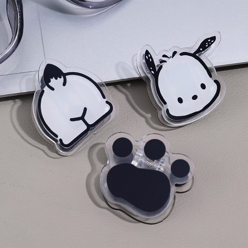 Kẹp Giấy Ghi Chú / Thẻ Ghi Chú Đa Năng Bằng Acrylic Hình Dấu Chân Cún Hoạt Hình Dễ Thương