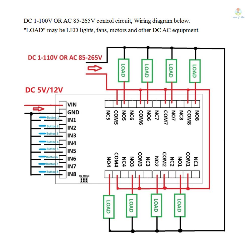 Mô Đun Rơ Le Hồng Ngoại 8 Kênh IR23F08 8 Kênh Đa Năng Chuyên Dụng