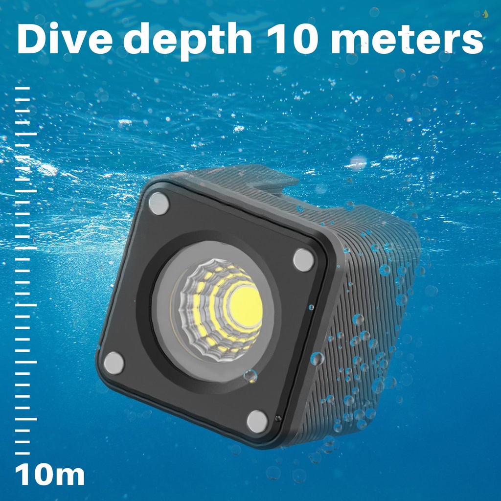 Đèn Lặn Ulanzi Lite L2 COB Mini IP68 5500K 4 Cấp Độ Sáng Chống Thấm Nước Có Giá Đỡ Từ Tính Bằng Silicone
