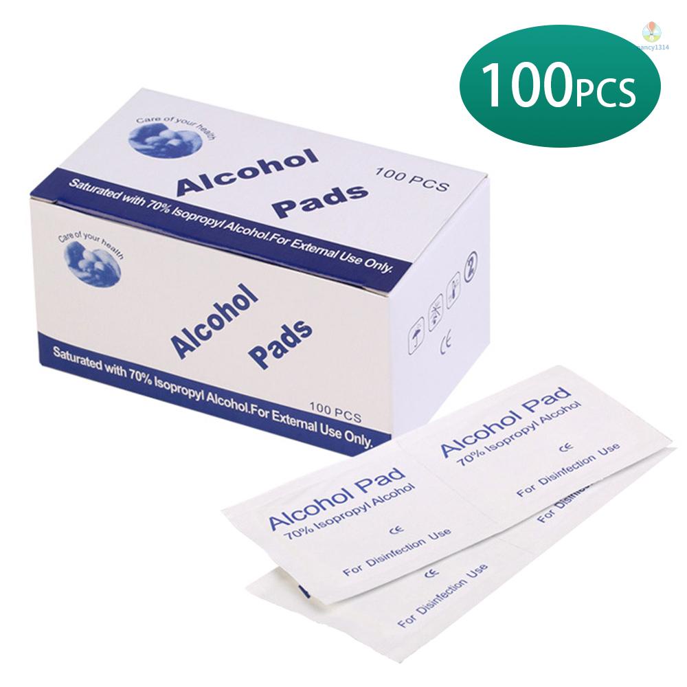 Bộ 100 Khăn Ướt Lau Khô Bằng Vải Cotton Không Dệt Dùng Một Lần