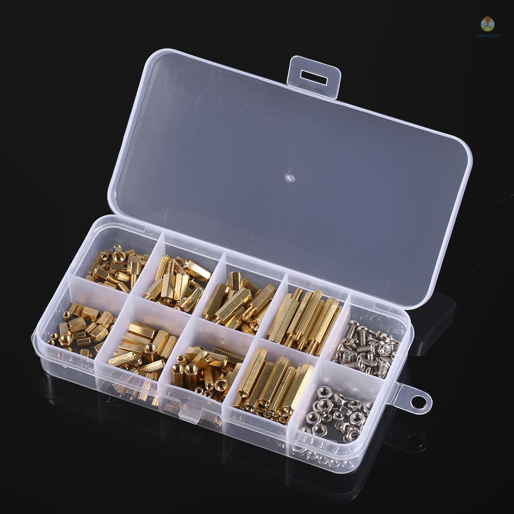 Bộ 240 Ốc Vít Đầu Lục Giác M2 M3 Bằng Đồng Thau Chuyên Dụng Cho Bảng Mạch PCB