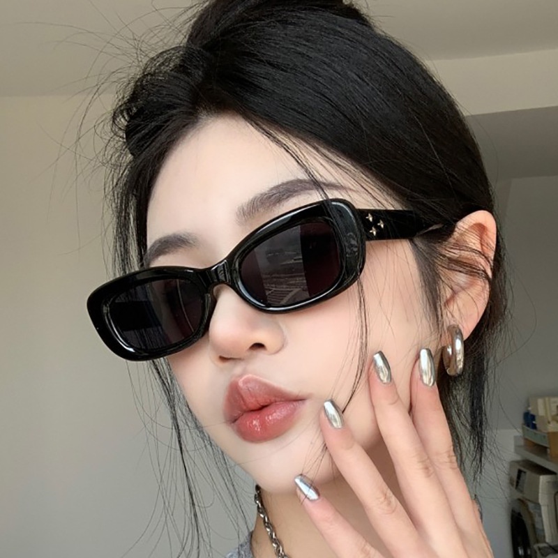 Kính Mát Gọng Vuông Màu Đen Thời Trang Hàn Quốc Chất Lượng Cao Cho Nam Nữ