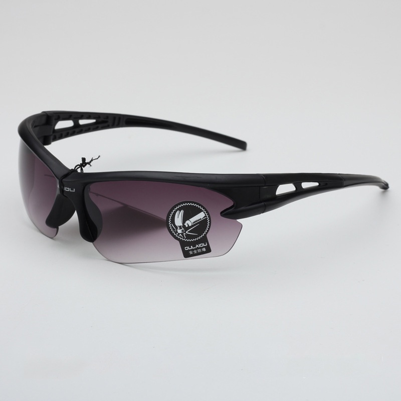 Kính Mát Thể Thao Nửa Gọng Màu Xám Đen Phong Cách Retro Cho Nam Nữ