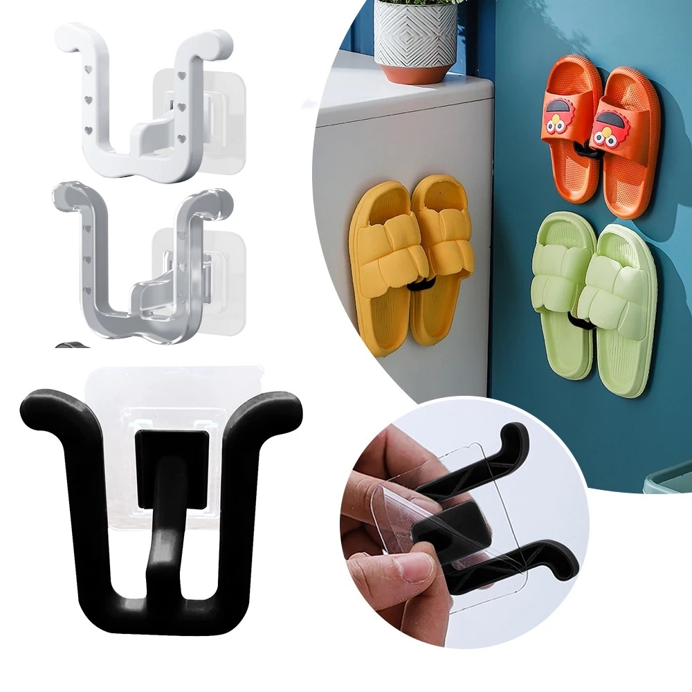 Giá Đỡ Phơi Khăn / Chìa Khóa / Dép Hai Ngăn Gắn Tường Tiết Kiệm Không Gian Tiện Dụng