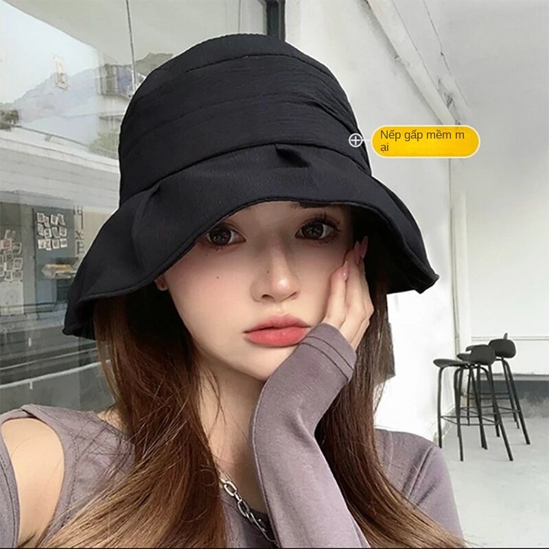 HMH® Mũ nón vành xòe nhún thiết kế lạ mắt chống nắng phong cách Ulzzang