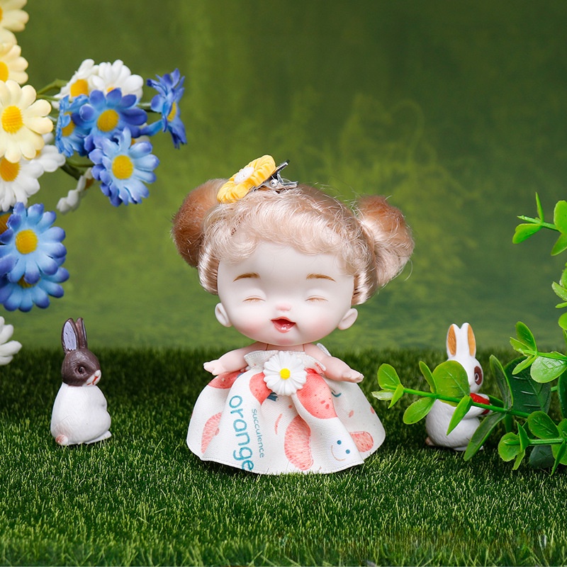 Búp Bê Đồ Chơi Mini OB11 Kích Thước 10cm Kèm Quần Áo Mới