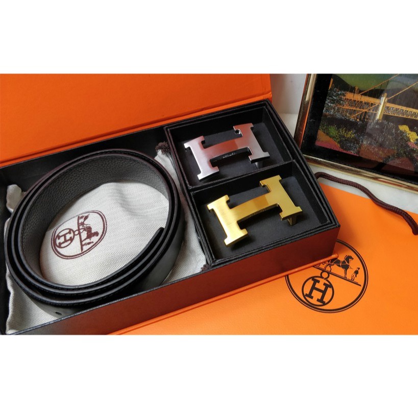 Thắt Lưng Thời Trang Cổ Điển Với Hai Khóa Cài Hộp Quà Tặng