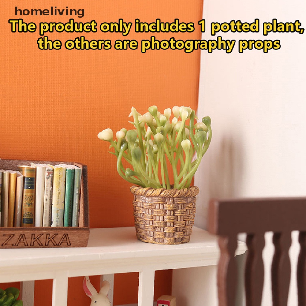 Mô Hình Chậu Cây Xanh Trang Trí Nhà Búp Bê Tỉ Lệ 1: 12