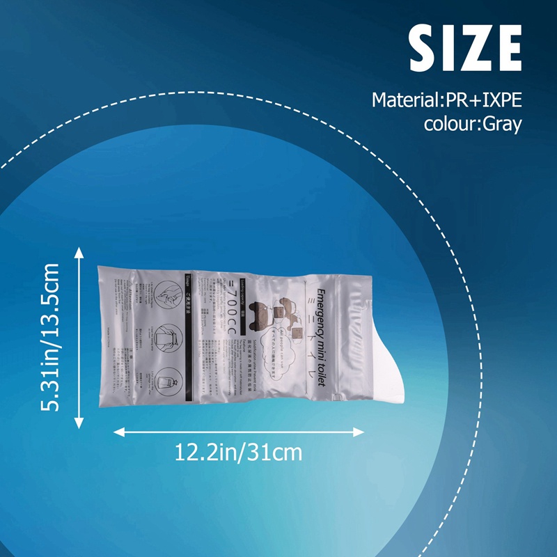 Set 12 Túi Đi Tiểu Khẩn Cấp 700Ml Sử Dụng Một Lần Tiện Lợi Cho Nữ