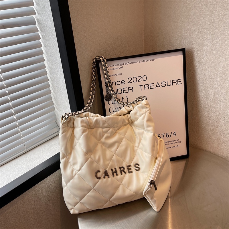 Fanli Túi Xách Đeo Vai Sức Chứa Lớn Mẫu Mới 2023 xiaoxiangfeng lingge Có Dây Xích Đơn Giản Cho Nữ