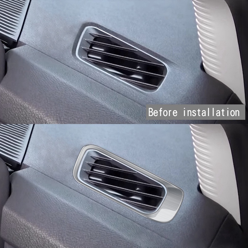 1 Cặp Viền Bọc Lỗ Thông Gió Xe Hơi Màu Bạc Cho Nissan E13 FE13 (2WD) E-POWER 2021-2023