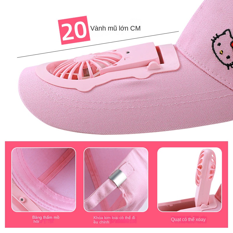 Mũ Lưỡi Trai Chống Nắng Kèm Quạt Sạc Usb Tiện Dụng Cho Người Lớn