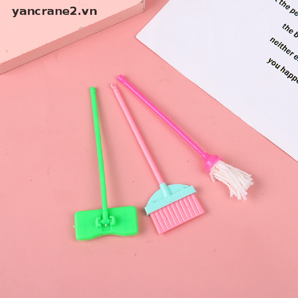 Set 10 Dụng Cụ Dọn Dẹp Nhà Búp Bê Thu Nhỏ {yancrane2.vn}