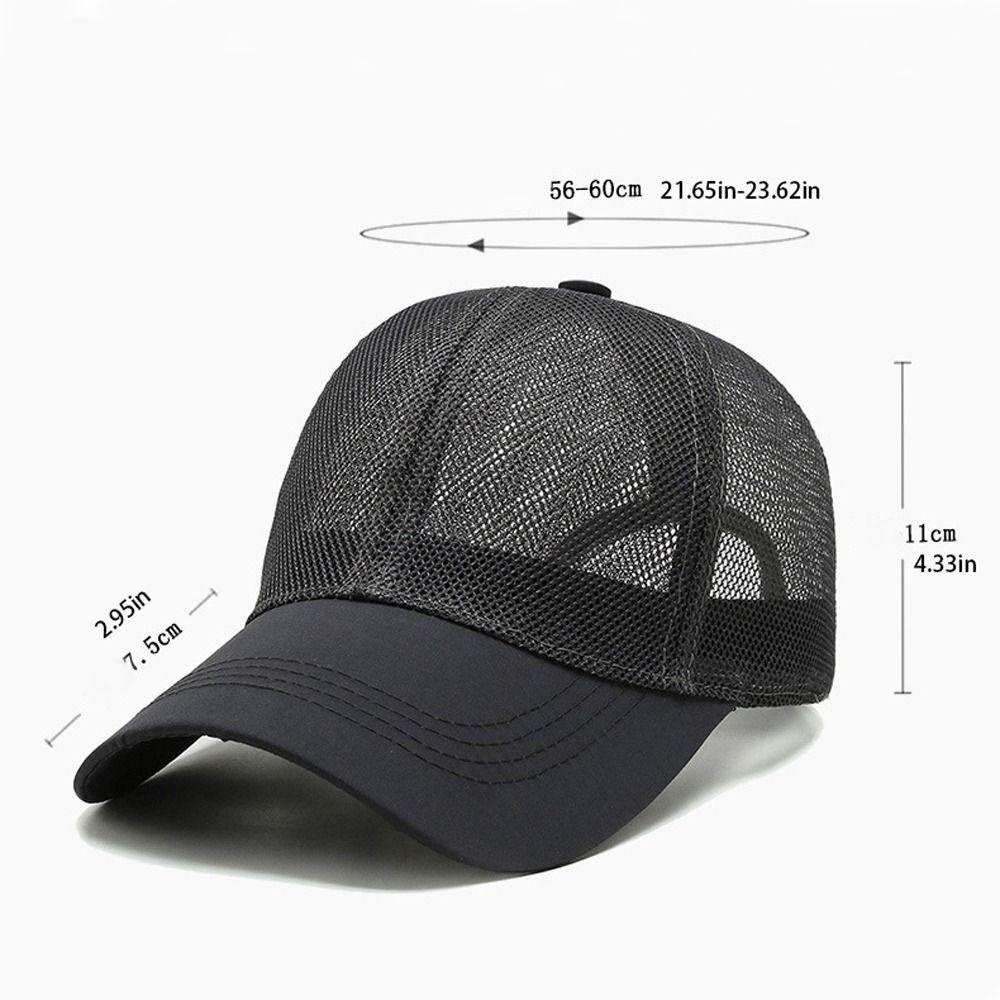 26EDIE Mũ Lưỡi Trai Chống Nắng Phối Lưới Mỏng Khô Thoáng Nhanh Phong Cách Đường Phố Thanh Lịch Cho Nam