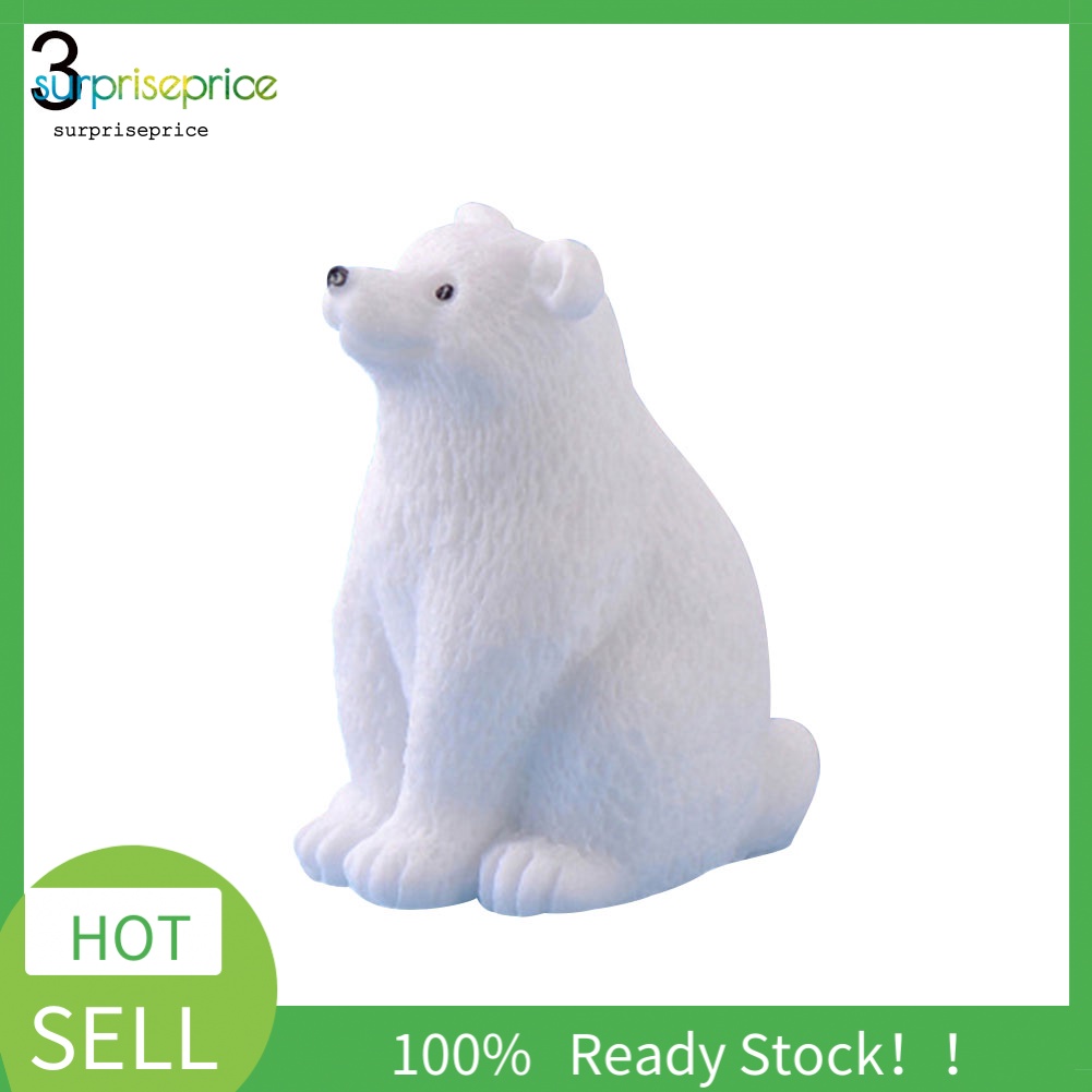 Mô Hình Gấu Bằng Nhựa Resin Mini Trang Trí Sân Vườn