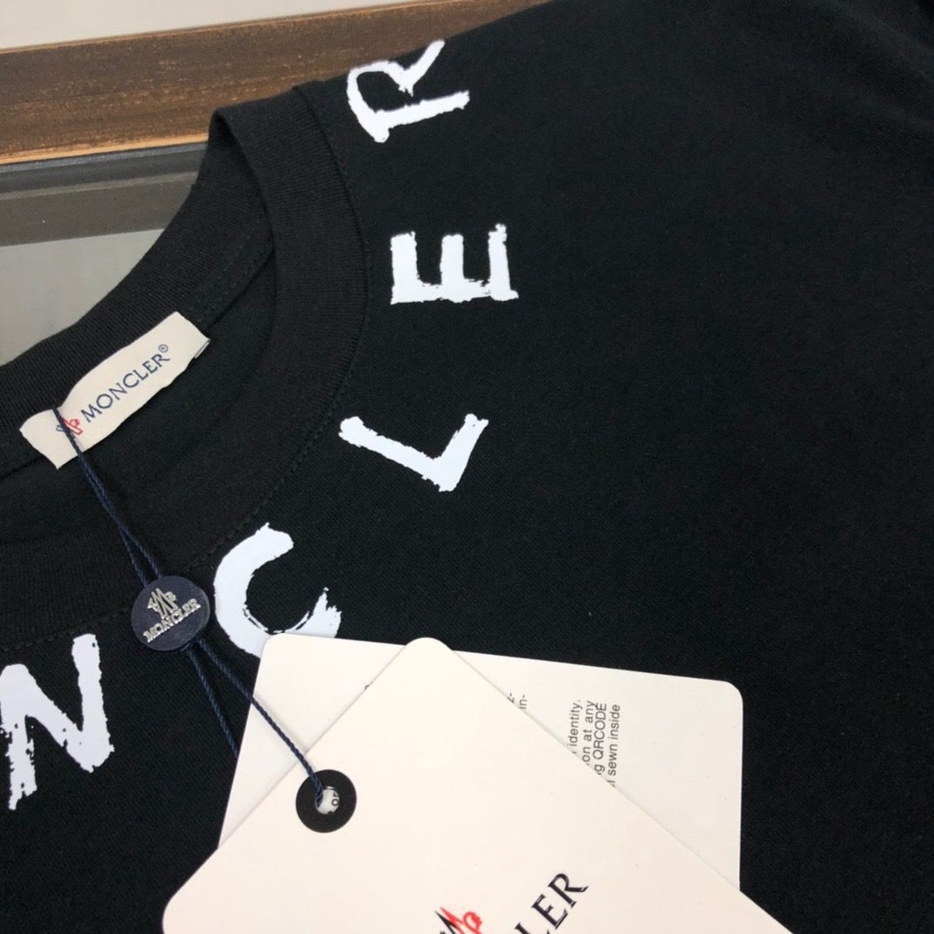 Áo Thun cotton Nguyên Chất Tay Ngắn In logo MONCL Thời Trang Chất Lượng Cao Cho Nam Và Nữ