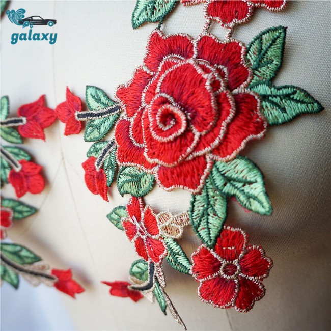 Galaxy Miếng Vải Ren Thêu Hoa Hồng 3D 2