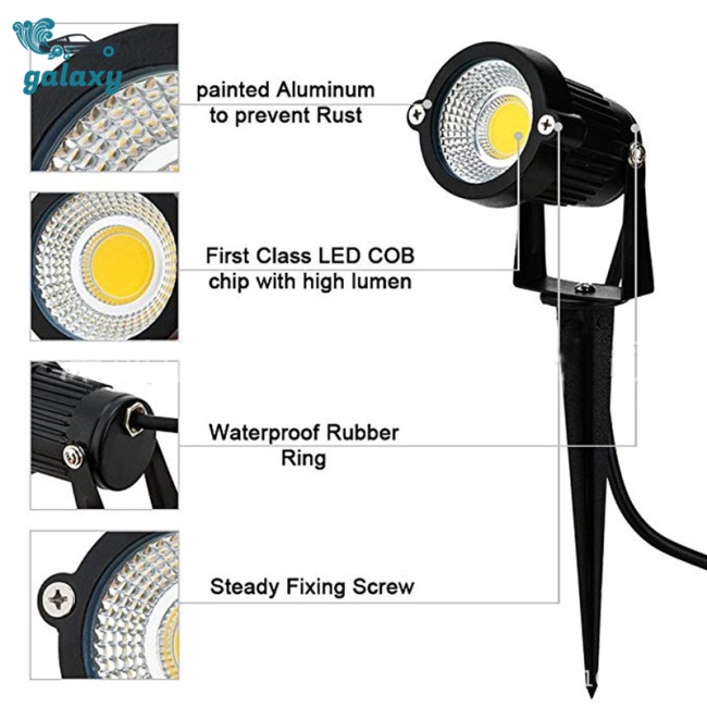 Galaxy Bóng Đèn LED COB 5w Chống Thấm Nước Trang Trí Sân Vườn