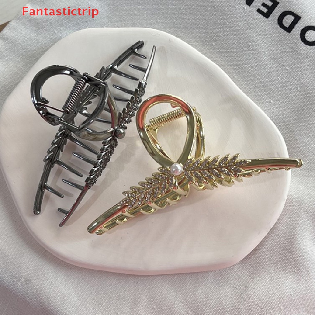 [Fantastictrip] Kẹp Tóc Càng Cua Đính Đá Lấp Lánh Thời Trang Tinh Tế Bằng Kim Loại Cho Nữ Sang Trọng Truy Cập Tóc Sang Trọng