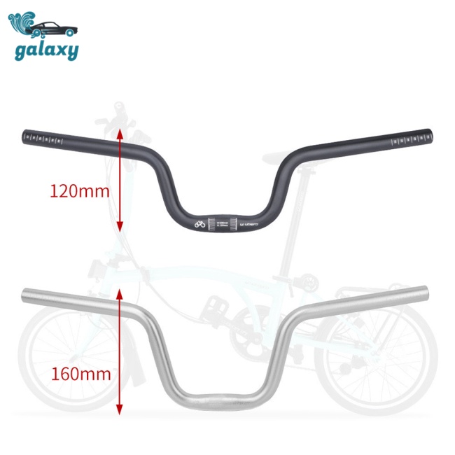 Galaxy Tay Lái Xe Đạp Hình Chữ U 25.4x580mm Bằng Hợp Kim Nhôm Cao Cấp