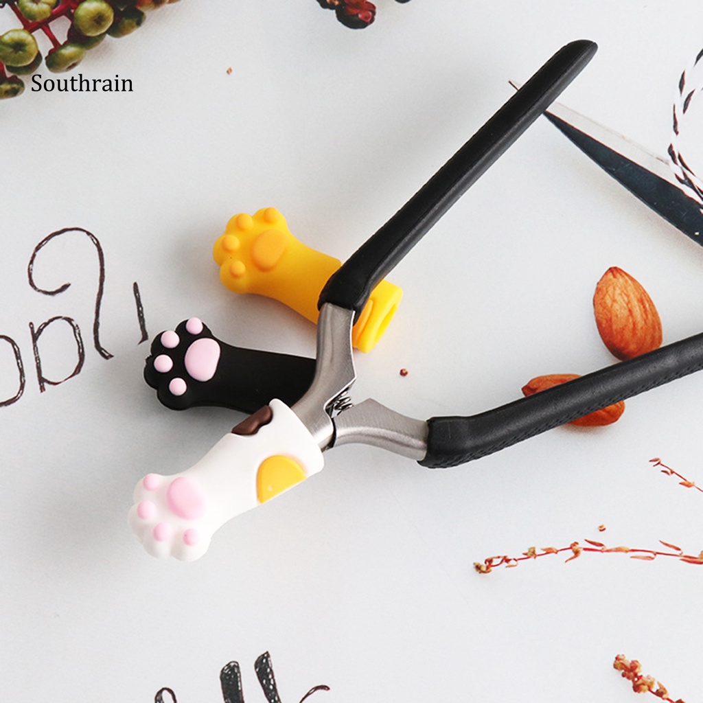 Kẹp Gắp Bằng Silicon Hình Mèo Bảo Vệ Tay Chống Đau Khi Làm Móng Tại Nhà