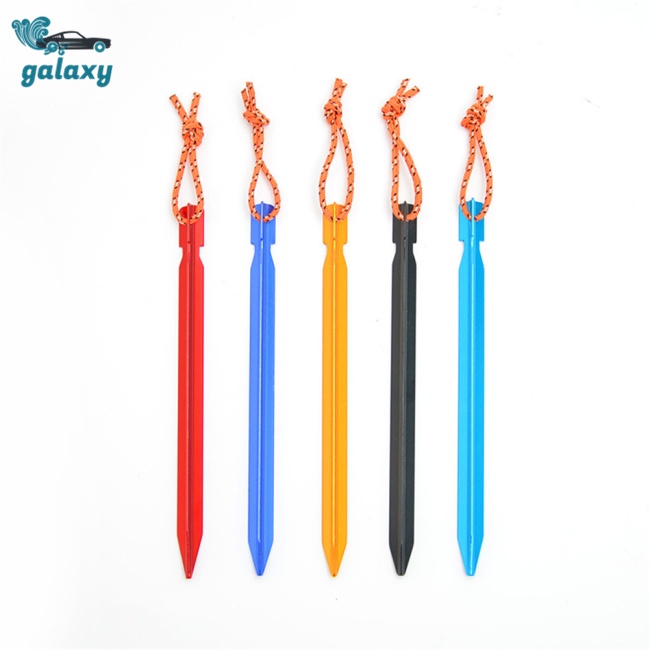 Cọc Giăng Lều Hình Chữ V Ba Mặt Bằng Hợp Kim Nhôm Siêu Nhẹ 23cm (Có Dây Buộc)