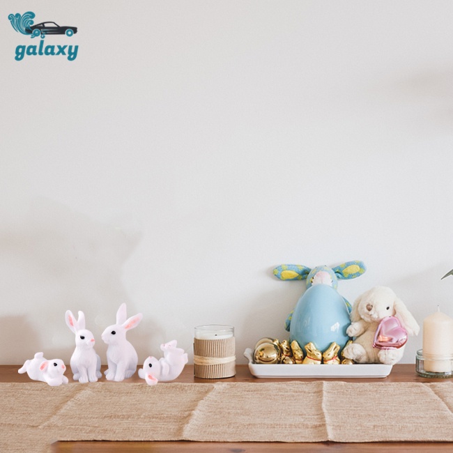 Galaxy Đồ trang trí Thỏ Mini Bằng Nhựa Resin Dễ Thương Trang Trí Tiểu Cảnh