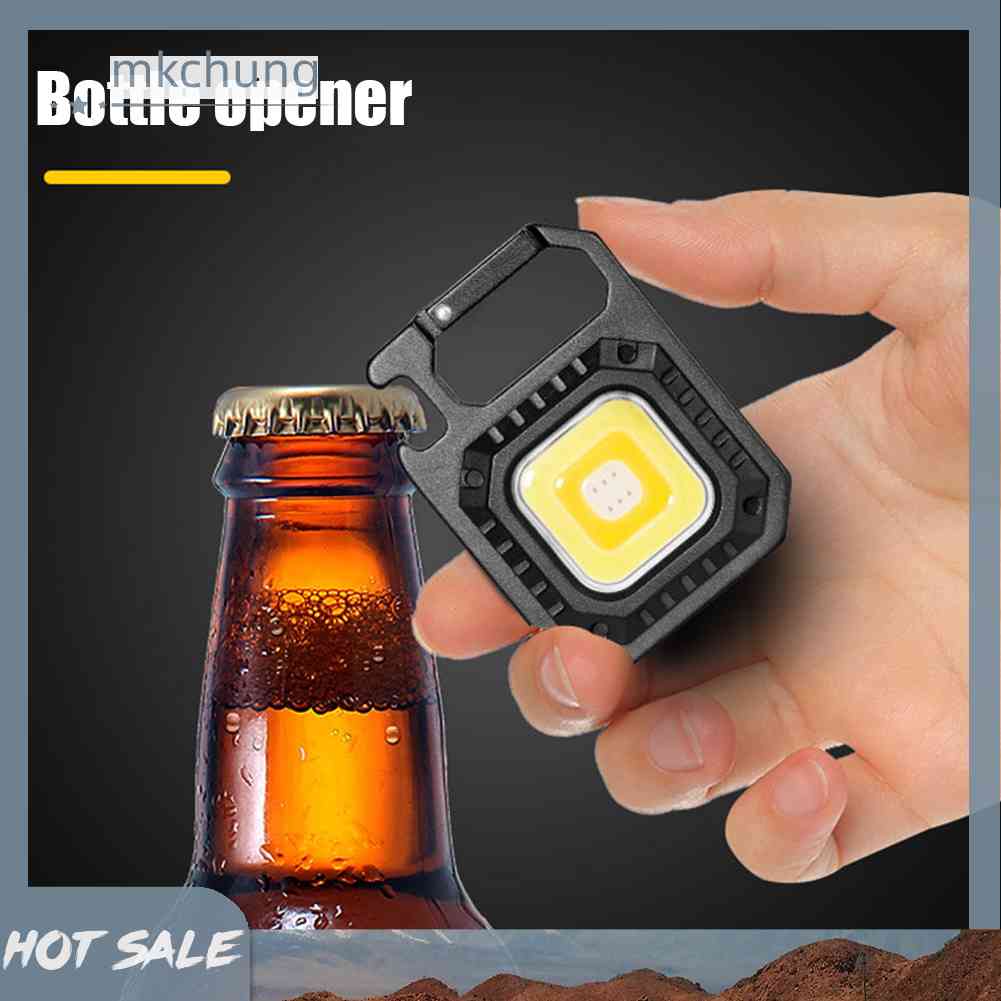 Móc Khóa Đèn LED COB 500lm Màu Đen Chống Nước Bỏ Túi Tiện Dụng