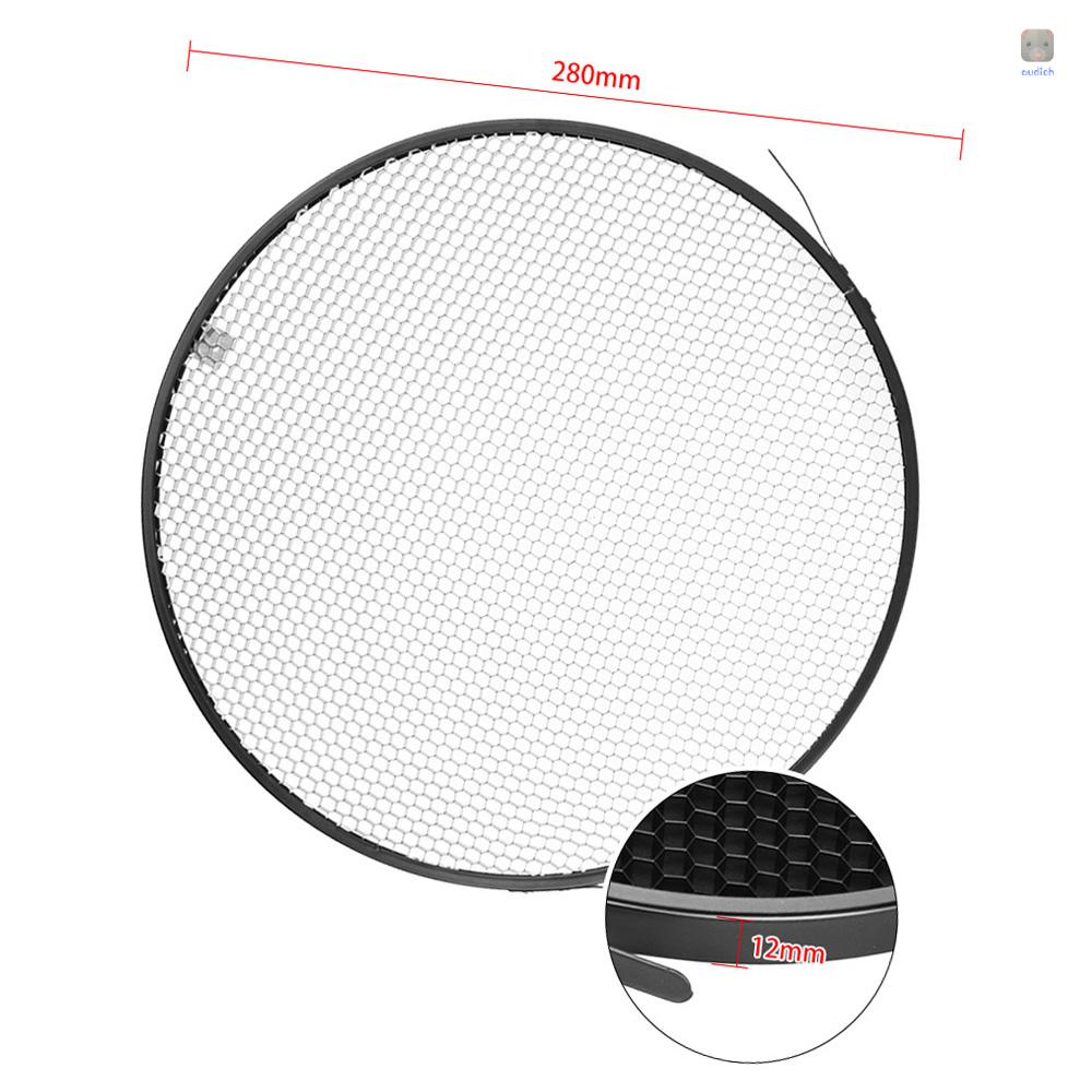 Tấm Che Nắng Phản Quang 45 Độ 11-Inch Kèm 20 Thanh Gắn Chữ S° 40° 60° Lưới Tổ Ong Tản Nhiệt Cho Đèn Flash Trong Studio