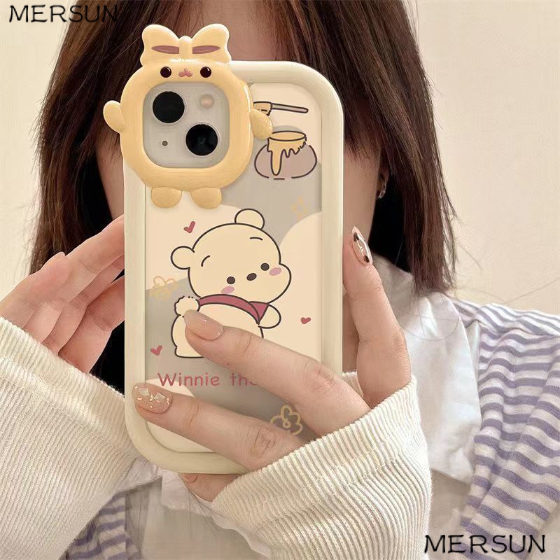 ✅Ốp Điện Thoại Trong Suốt Họa Tiết Hoạt Hình Winnie the Pooh Dễ Thương Cho Iphone 11 14iPhone13 promax 12 78p
