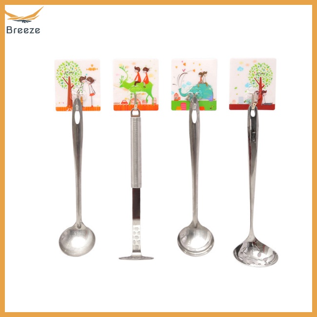 Set 10 Móc Treo Đồ Dán Tường Trong Suốt Chống Nước Cho Nhà Bếp Nhà Tắm