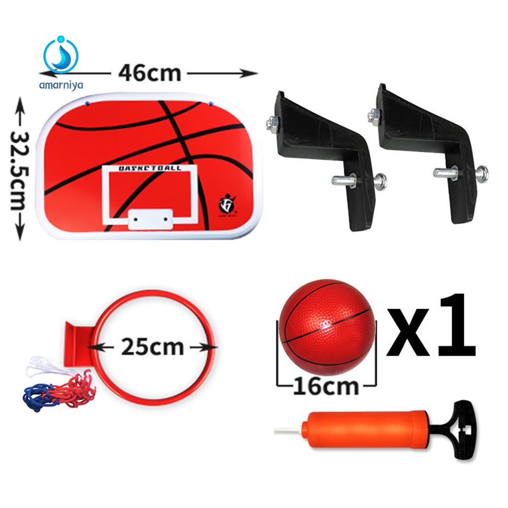 Đồ Chơi Bơm Bóng Rổ Mini Gắn Tường Tiện Dụng Cho Bé