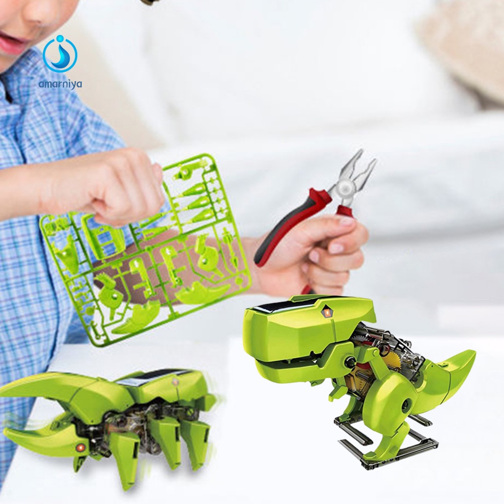 1 Bộ Đồ Chơi Xếp Hình Khủng Long Sử Dụng Năng Lượng Mặt Trời