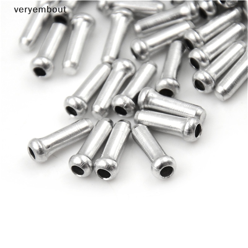 Set 100 Nắp Đậy Dây Phanh Xe Đạp Bằng Nhôm Màu Bạc