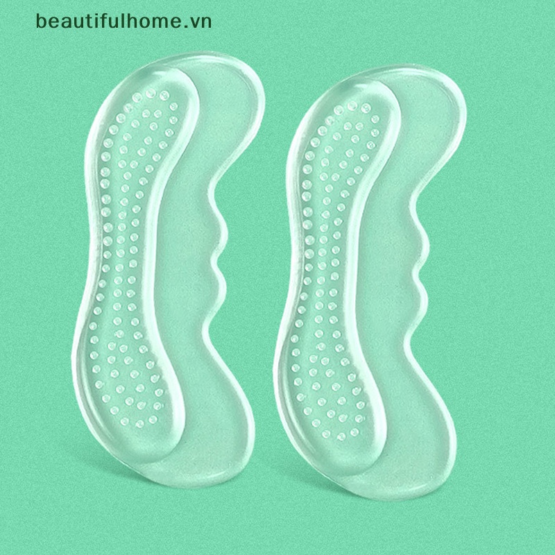 1 Cặp Miếng Lót Giày Cao Gót Bằng Silicone Gel Tiện Dụng