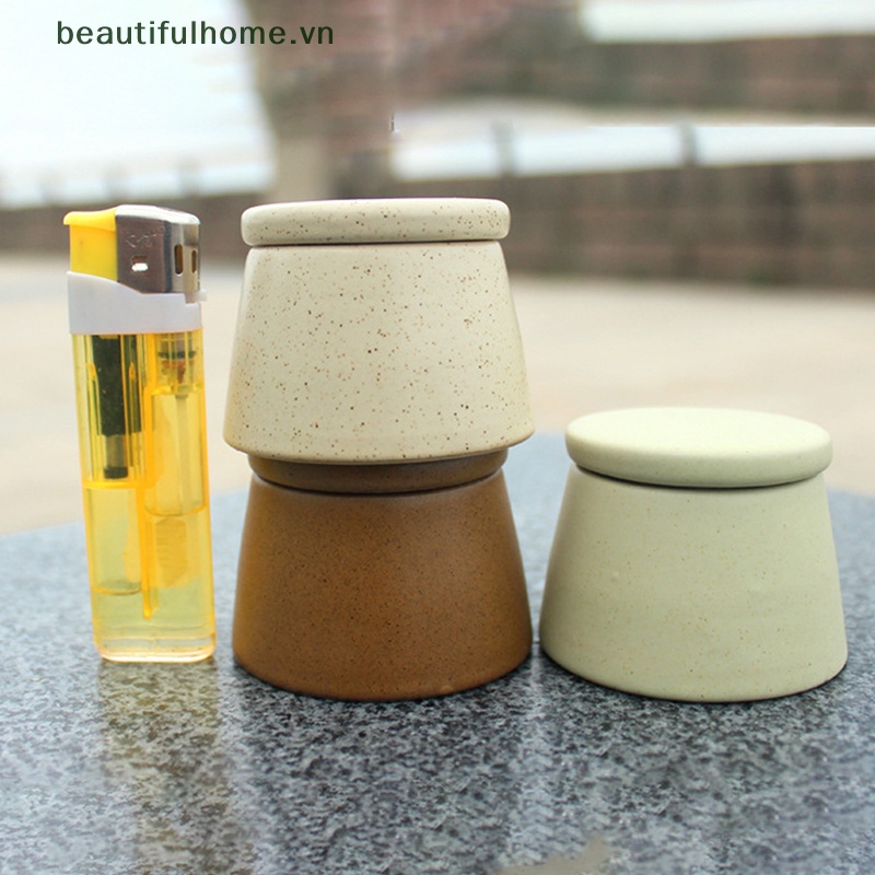 Cốc Sứ Dày Đựng Dung Dịch Tẩy Sơn Móng Có Nắp Đậy Tiện Dụng