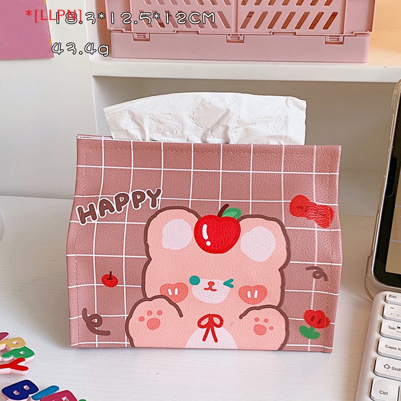 Hộp Đựng Khăn Giấy Bằng PU Dễ Thương Tiện Dụng