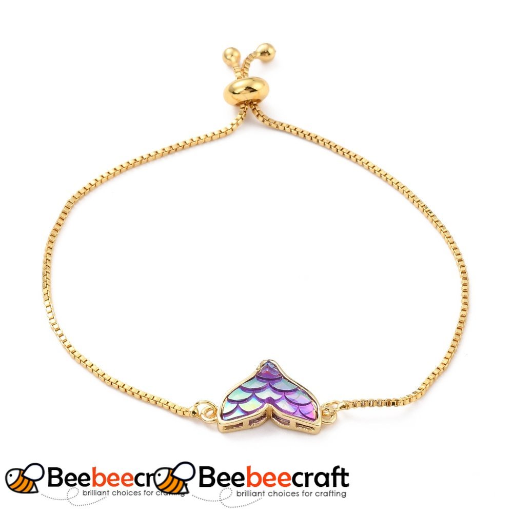 Set 5 Vòng Đeo Tay Bằng Đồng Thau Hình Đuôi Cá Màu Vàng Đồng Thau 21.5x13.5x4mm: 3 / 8~2 - 7 / 8 inch (1.1~7.2cm)