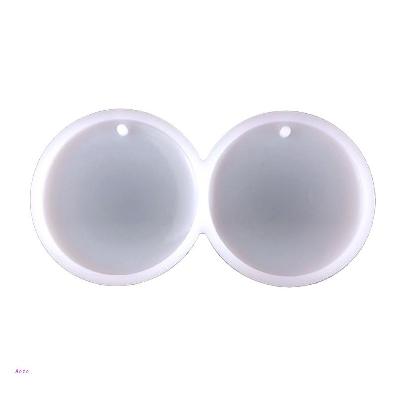 Khuôn Silicone Làm Khuyên Tai / Móc Khóa Hình Tròn DIY