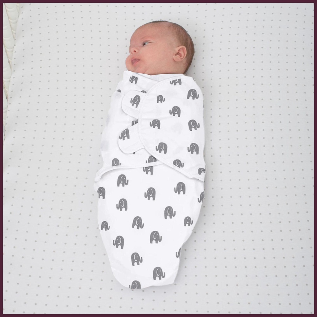 Chăn Quấn Bé Sơ Sinh Bằng Cotton Nguyên Chất Có Thể Điều Chỉnh