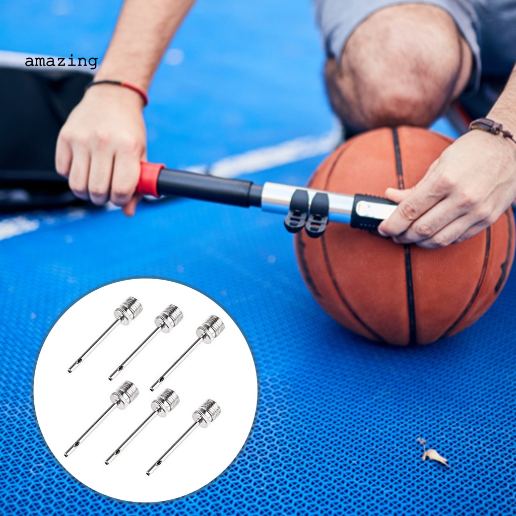 1 Bộ Kim Bơm Hơi Thể Thao Bằng Thép Không Gỉ Kèm Hộp Đựng