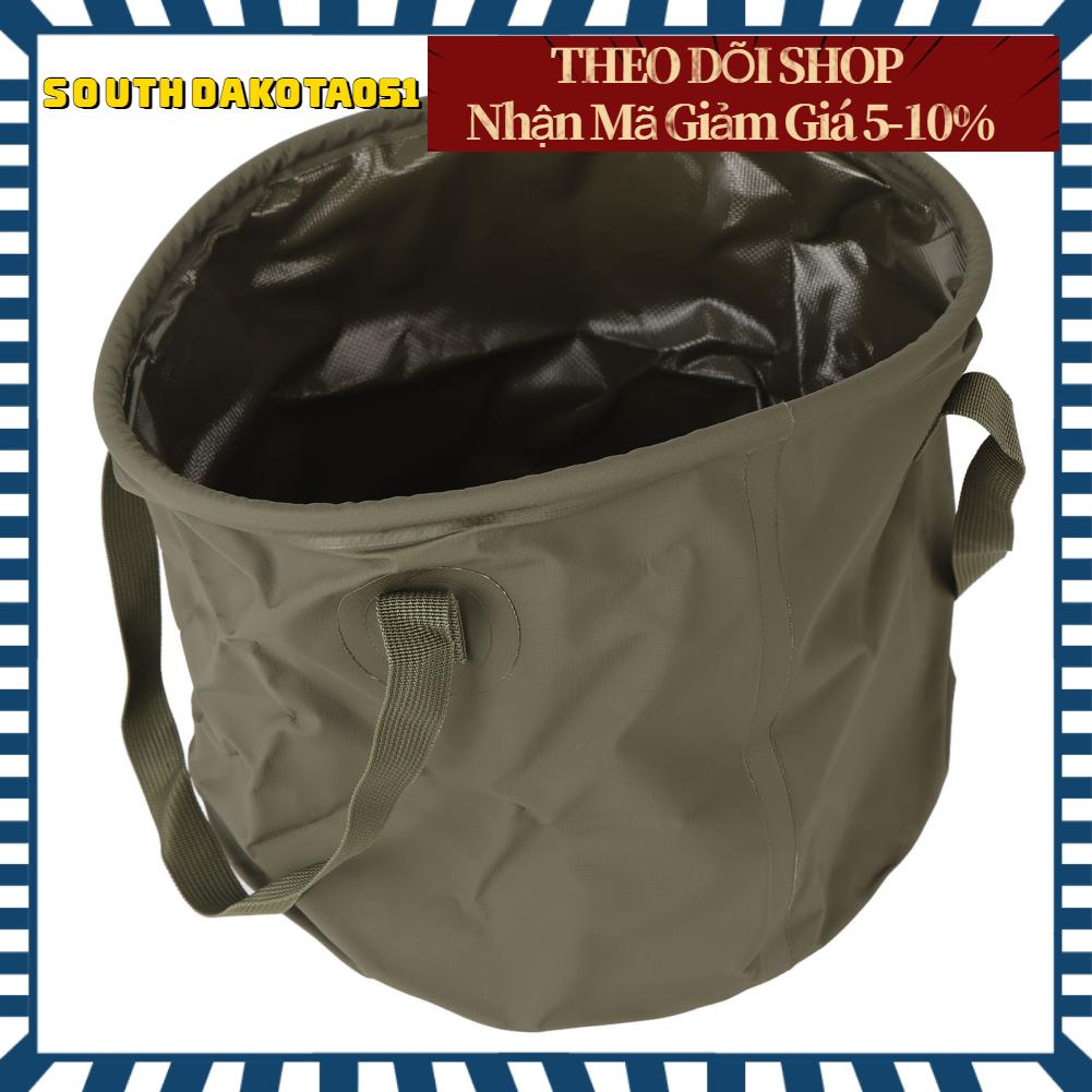 Southdakota051 OD Màu Xanh Lá Cây Có Thể Gập Lại Cắm Trại Xô Di Động Gấp Gọn Lưu Trữ Nước Cho Câu Cá Đi Du Lịch