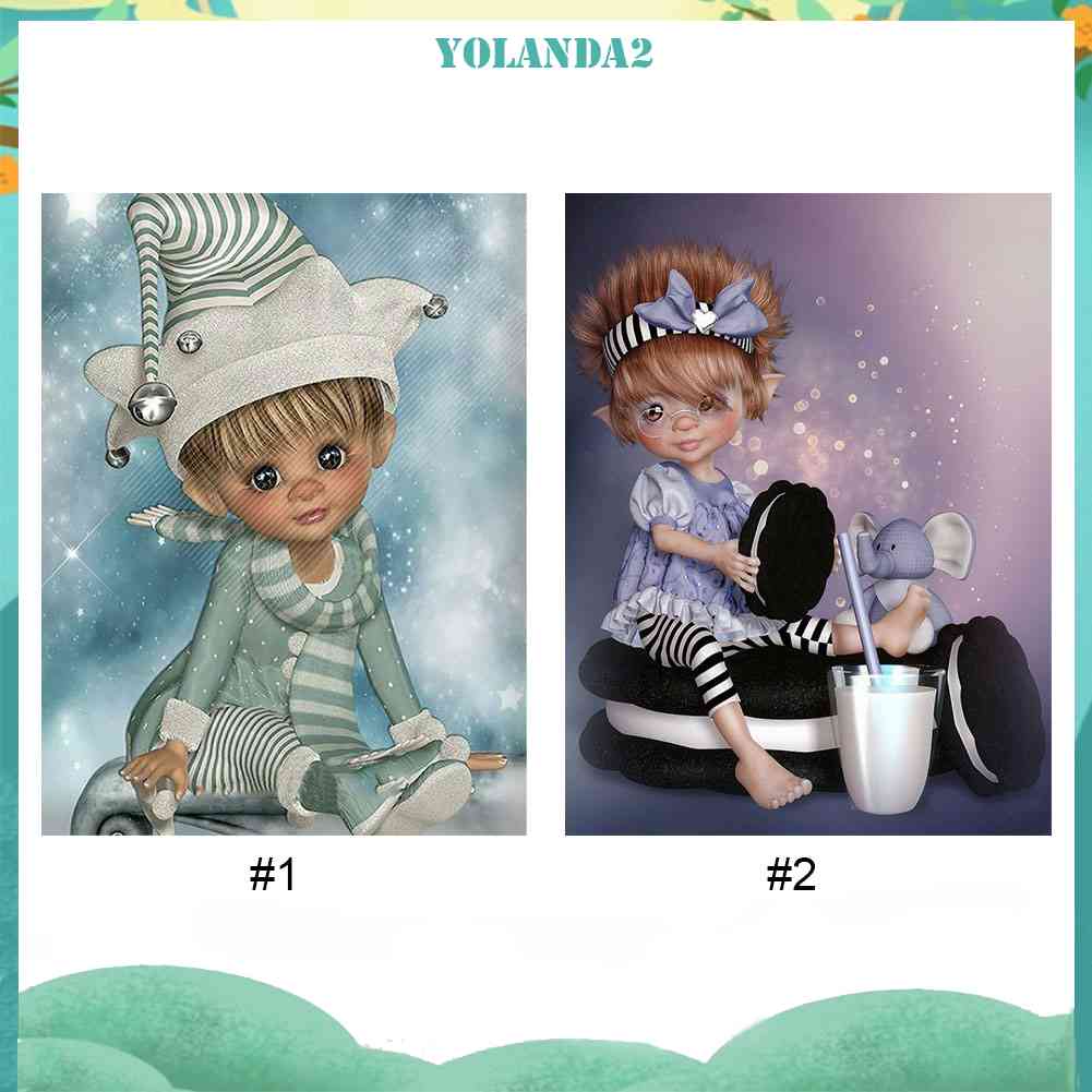 Tranh Đính Đá Kim Cương Toàn Bộ 5D DIY Hình Búp Bê