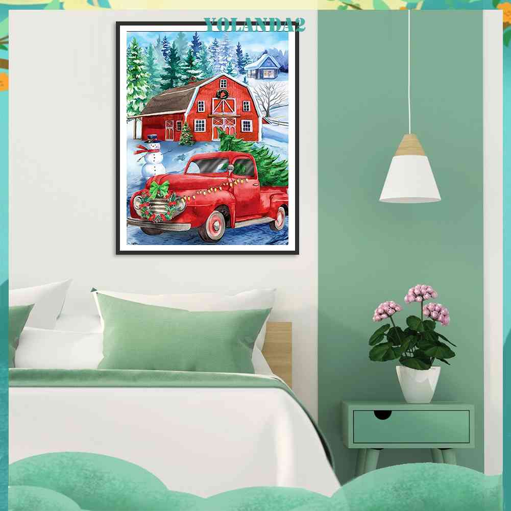 Tranh Đính Đá Kim Cương Toàn Bộ 5D DIY Hình Vẽ Giáng Sinh