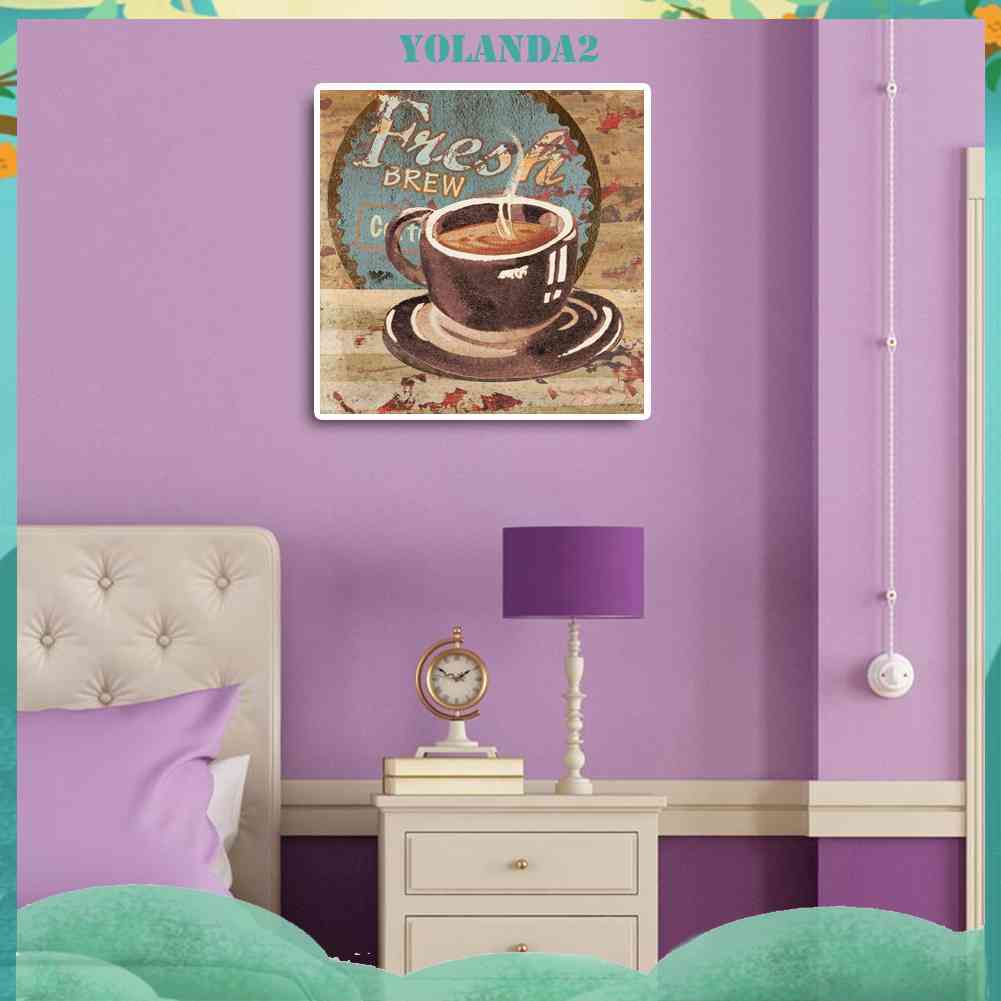 Bộ Tranh Đính Đá 5D Toàn Diện Họa Tiết Ly Cà Phê Độc Đáo DIY